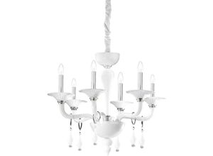 8021696068183 - Miramare - 6 Light Chandelier White Finish E14 - Ideal Lux