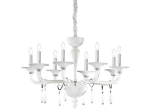 8021696068190 - Miramare - 8 Light Chandelier White Finish E14 - Ideal Lux