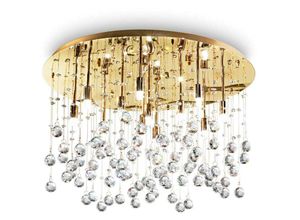 8021696082783 - Moonlight - 12 Light Large Semi Flush Deckenanhänger Gold G9 - Ideal Lux