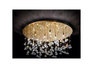 8021696082790 - Moonlight - 15 Light Extra Large Semi Flush Deckenanhänger Gold G9 - Ideal Lux