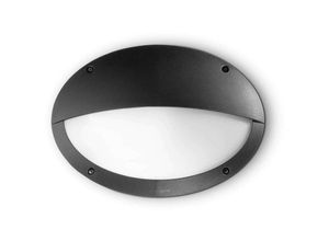 8021696096728 - Maddi - 1 Light Half Diffuser Außenspülung Wandleuchte Schwarz IP66 E27 - Ideal Lux