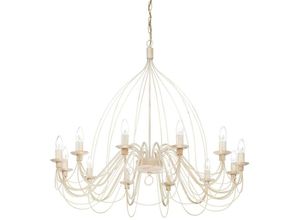 8021696097664 - Corte - 12 Light Chandelier Antique White Finish E14 - Ideal Lux