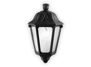 8021696101552 - Anna - 1 leichte Wandlaterne mit Außenspülung Schwarz IP44 E27 - Ideal Lux