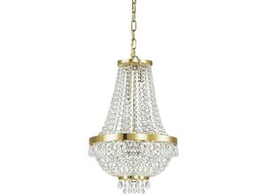 8021696114729 - Caesar - 6 Light Crystal Chandelier Gold Finish G9 - Ideal Lux