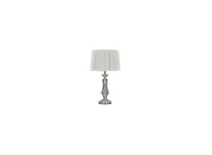 8021696122885 - Ideal Lux Kate - 1 Leuchttischlampe Chrom Kristall mit rundem Schirm E27