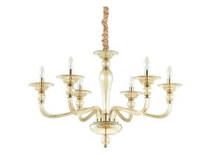 8021696159942 - Danieli - 6 Licht Pendelleuchte Bernstein E14 - Ideal Lux