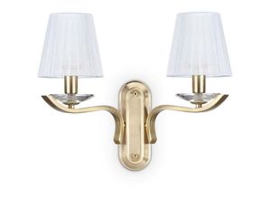 8021696197708 - - Pegaso - 2 Licht Kerze Wandleuchte Satin Messing