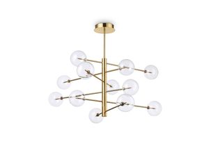 8021696200125 - Equinoxe - 12 Light Multi Arm Deckenpendelleuchte Antik Messing - Ideal Lux