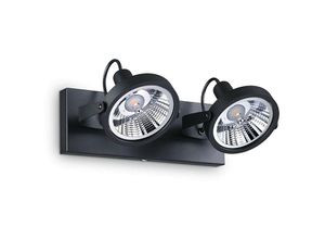 8021696200248 - Glim - 2 Licht Deckenleuchte Schwarz - Ideal Lux