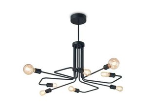 8021696242347 - Triumph - Indoor Mutli Arm Deckenpendelleuchte 8 Lichter Schwarz E27 - Ideal Lux