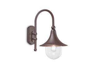 8021696246826 - Cima - Außenkuppel Wandlaterne 1 Light Coffee IP43 E27 - Ideal Lux