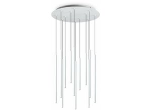 8021696263441 - Idealluxlighting - Ideal Lux filo Dekorative 12-Tropfen-Cluster-Pendel-Deckenleuchte Weiß 3000K