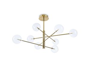 8021696275215 - Equinoxe 8 Light Multi Arm Halbbündige Deckenleuchte Messing - Ideal Lux