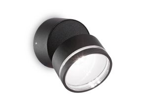 8021696285504 - Ideal Lux Lighting - Ideal Lux omega Runder Einzelstrahler Schwarz IP54 4000K