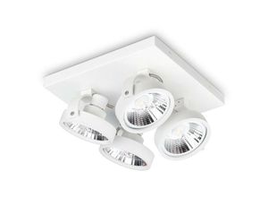 8021696300573 - Konig 4-Licht-Deckenstrahler-Cluster Weiß - Ideal Lux