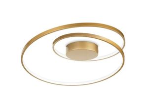 8021696304533 - Oz Dimmbare Swirl Integrated led Semi Flush Light Messing 3000K - Ideal Lux