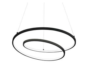 8021696304557 - Oz Dimmbare Swirl 60cm integrierte LED-Pendel-Deckenleuchte Schwarz 3000K - Ideal Lux