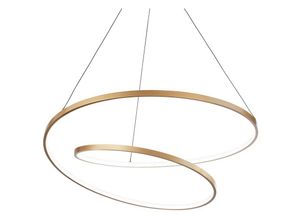 8021696304564 - Oz Dimmbare Swirl 60cm integrierte LED-Pendel-Deckenleuchte Messing 3000K - Ideal Lux