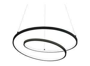 8021696304588 - Oz Dimmbare Swirl 80cm integrierte LED-Pendel-Deckenleuchte Schwarz 3000K - Ideal Lux