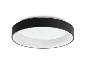 8021696307213 - Ziggy Rundes 60 cm integriertes LED-Halbbündiglicht Schwarz 3000 k nicht dimmbar - Ideal Lux