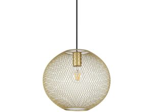 8021696313771 - Net Hängeleuchte mit Drahtgestell 29 cm goldfarben - Ideal Lux