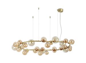 8021696322780 - Perlage 30 Light Globe Pendant Deckenleuchte Messing - Ideal Lux