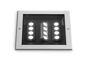 8021696325712 - Taurus Integrierte LED-Bodeneinbauleuchte für den Außenbereich quadratisch Stahl 1900 lm 3000 k IP67 - Ideal Lux