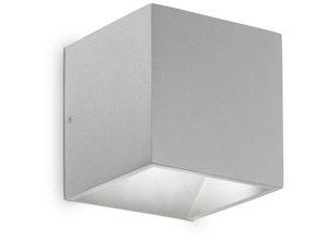 8021696326856 - Rubik Integrierte LED-Außen-Up-Down-Wandleuchte Grau 730 lm 4000 k IP54 - Ideal Lux