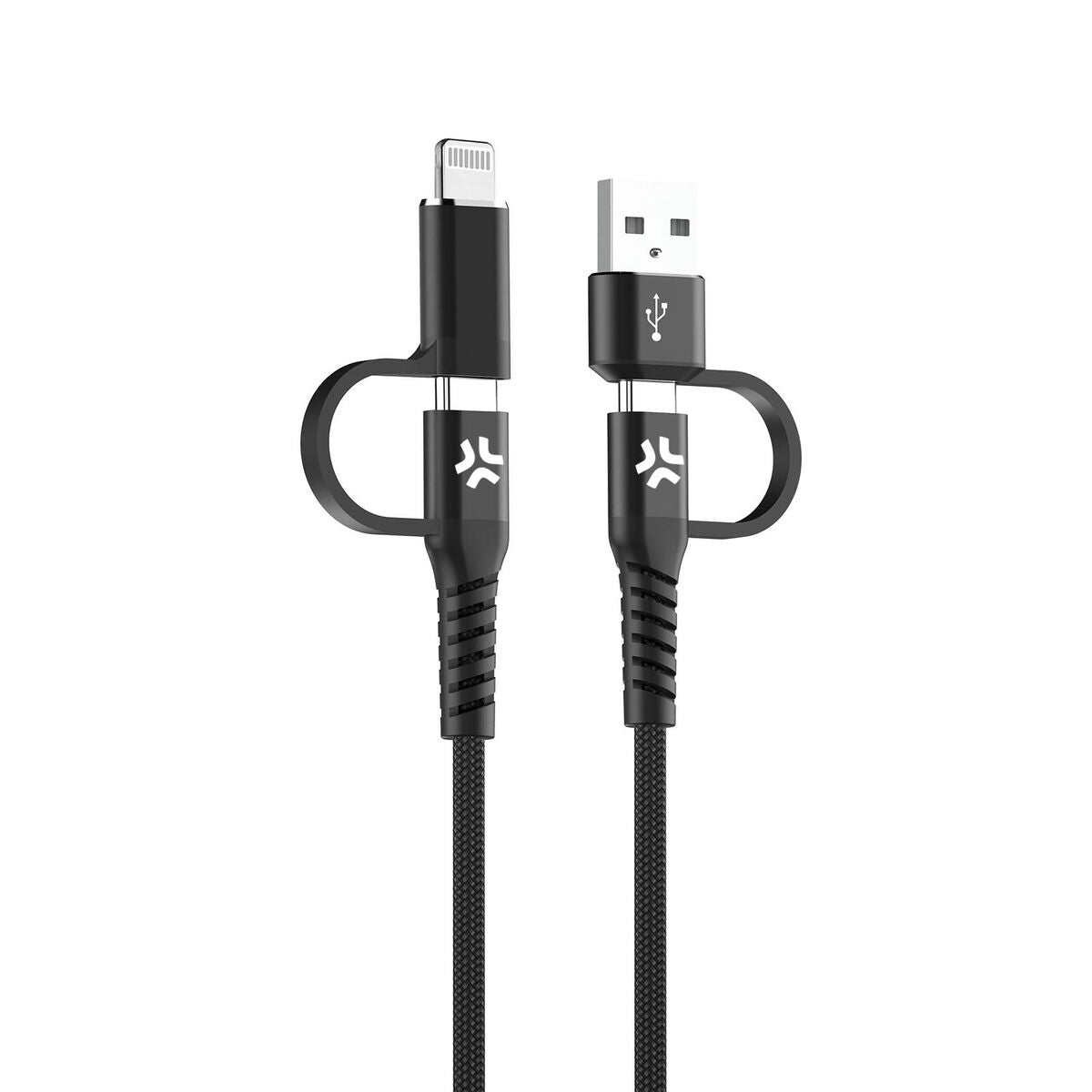 8021735207832 - USB-Kabel auf USB-C und Lightning USBC4IN1BK Schwarz 2 m