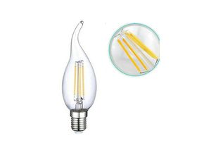 8022044036915 - Trade Shop Traesio - led lampe glühbirne 4W E14 kaltweiss flamme windstop filament