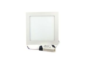 8022044046020 - 10 PANEEL RUNDE QUADRATISCHE LED-SCHEINWERFER 6-12-18 W EINBAU KALT WARM 20 Watt Platz Naturweiß - Naturweiß