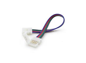 8022044095813 - Trade Shop Traesio - 2 x clip 4-PIN 10 mm connector for srip led rgb smd 5050 3528 strips