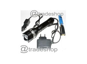 8022044135410 - Trade Shop Traesio - aluminium led taschenlampe 15000 w wiederaufladbar 37V mit notfallbaken