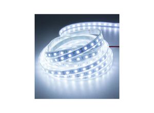 8022044145808 - Trade Shop Traesio - spule flexible led streifen 5050 5M klebendes licht innen aussen IP65 Kühles Weiß - Kühles Weiß