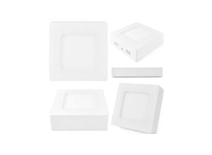 8022044152813 - Trade Shop Traesio - 6-12-18-24 watt warm kalt led rundes strahlerpanel 24 Watt Platz Naturweiß - Naturweiß