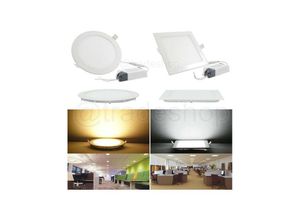 8022044156415 - Trade Shop Traesio - runde oder quadratische led paneel 3 6 12 18 20 25W vertieft kalt warm neutral 25 Watt Platz Kühles Weiß - Kühles Weiß