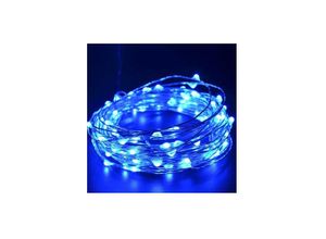 8022044197333 - Trade Shop Traesio - 3 meter streifen led flexibel spule batteriebetrieben kupferdraht licht Blau - Blau