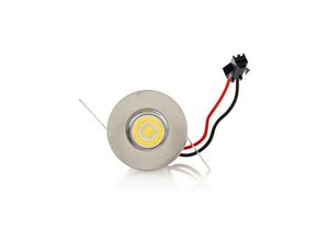 8022044208206 - Trade Shop Traesio - einbaustrahler 1 led 1W spot mini kaltweisses licht + treiber Silber Kühles Weiß - Kühles Weiß