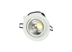 8022044246444 - Trade Shop Traesio - cob led einbaustrahler weisheit 5W 10W farbe satin gold oder weiss 10 Watt Weiß Warmes Weiß - Warmes Weiß