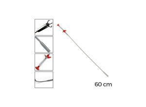 8022044273327 - Trade Shop Traesio - 4-ZAHN-FEDERSTAHL-GREIFZANGE flexibel 60 cm