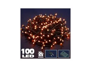 8022044276342 - Trade Shop Traesio - lichterkette 100 warmweisse glühwürmchen led lichter mit controller 8 funktionen