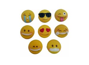 8022044290713 - Trade Shop Traesio - 10 stück gefälligkeiten gesichter emoji emoticon keramik magnet geburtstag 18 jahre