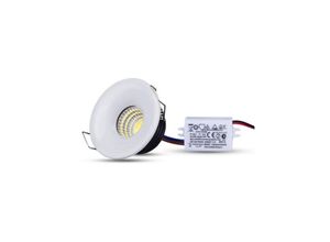 8022044324135 - Trade Shop Traesio - mini led strahler cob 3W einbau 40MM spot mit feder warm oder kalt licht Kühles Weiß - Kühles Weiß