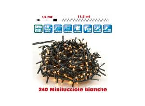 8022044328744 - Trade Shop Traesio - miniatur-lichterkette 240 lichter 3-FACH warmweiss mit controller 8 funktionen