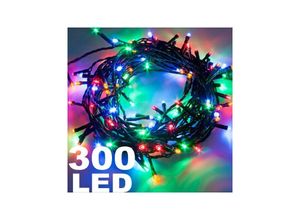 8022044338576 - Trade Shop Traesio - lichterkette 300 mehrfarbige led glühwürmchen controller 8 funktionen innen