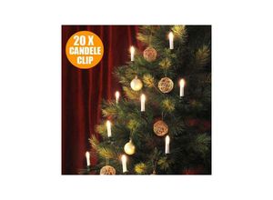 8022044371382 - Trade Shop Traesio - lichterkette 20 clip-kerzen 49 m für weihnachtsbaum 220V warmweiss