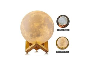 8022044372662 - Trade Shop Traesio - 3D led mondförmig usb mond lampe einstellbar nachtlicht wiederaufladbar