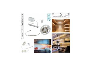 8022044398235 - Trade Shop Traesio - led strip kit mit touch dimmer schalter warmweiss 3000K 75 watt