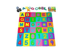 8022044399751 - Trade Shop Traesio - Puzzlematte für Kinder Set 9 x 9 cm Spielmatte Buchstaben Zahlen Gummi eva