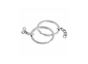 8022044406428 - Trade Shop Traesio - satz 30 ringe spiralring mit schlüsselanhänger geteilt 30MM stahl